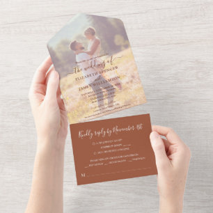 Foto Elegante Simples Casamento Terracotta