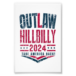 Foto Eleições Vintage Fora da Lei Hillbilly Bandeira do