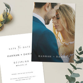 Foto elementar simples Salva o Convite de casament