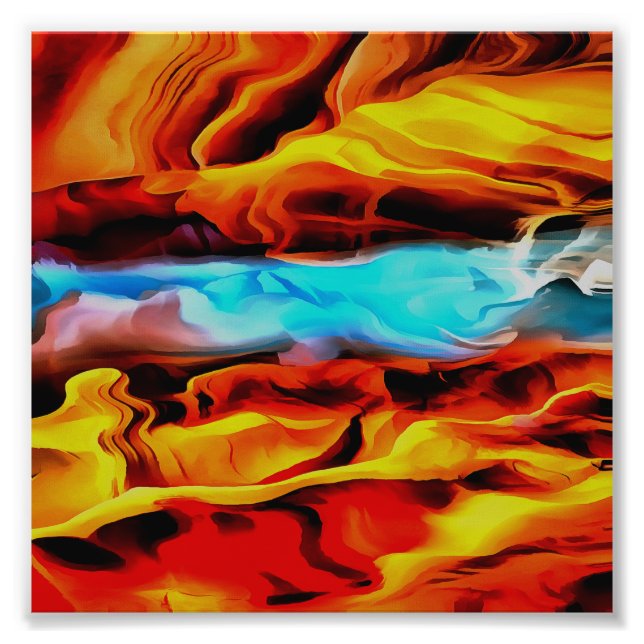 Foto Elementos Quentes E Frio Abstrato De Pó Acrílico (Frente)