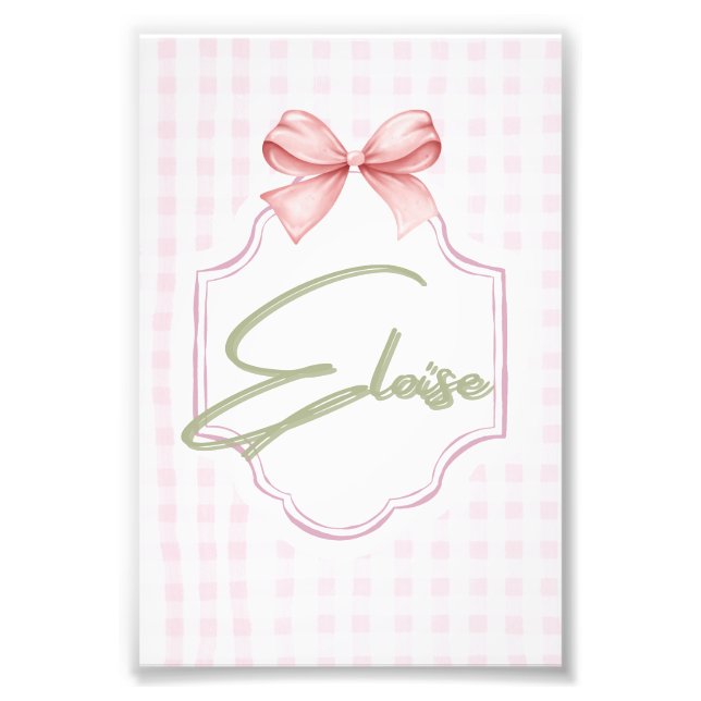 Foto Eloise Baby Nursery Arco&Gingham Personalizado (Frente)