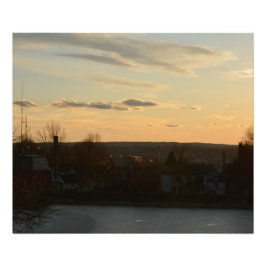 FOTO EM IMPRESSÃO DO POR DO SOL NO RESERVATÓRIO CH