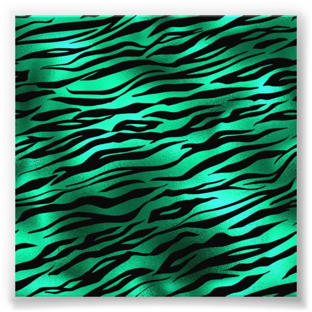 Foto Emerald Green Black Tiger Stripe Selvagem (Frente)