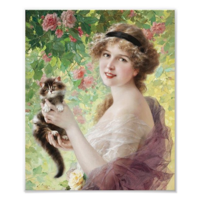 Foto Emile Vernon Precioso Kitten Impressão (Frente)