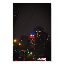 Foto Empire State on the Fourth – Vintage Night Photo