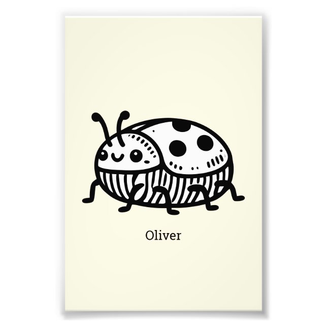 Foto Encantadora Ilustração do Besouro Desenhado à Mão (Frente)