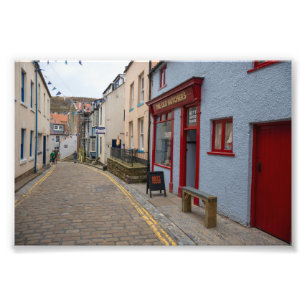 Foto Encantadora Rua Empedrada na Aldeia de Staithes