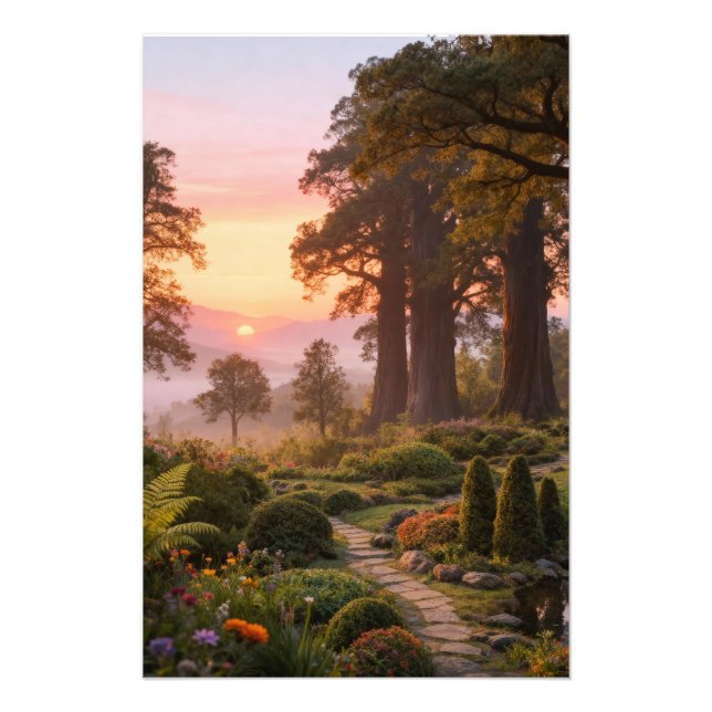 Foto Enchanted Garden at Dawn Majestic Trees (Frente)