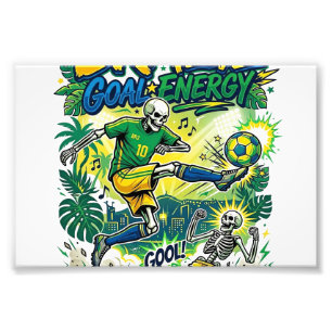 Foto Energia do Gol do Brasil Esqueleto Atacante Nações