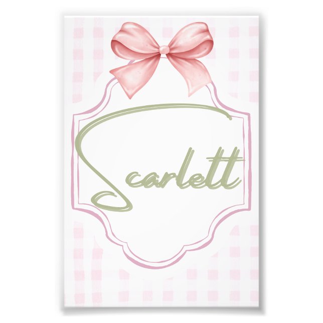 Foto Enfermeiro Scarlett Baby Gingham Personalizado (Frente)