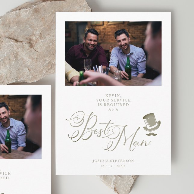 Foto Engraçada Proposta de Cartão Melhor Homem (Criador carregado)