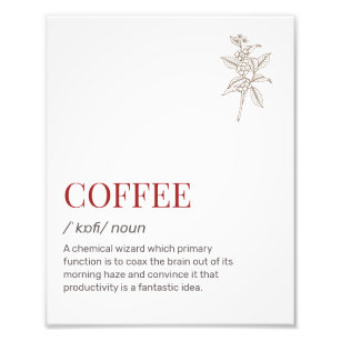 Foto Engraçado Caffeine Dictionary Definition Witty Cof