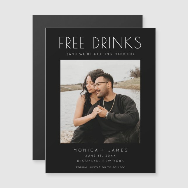 Foto Engraçado Casamento Salve a Data (Frente/Verso)