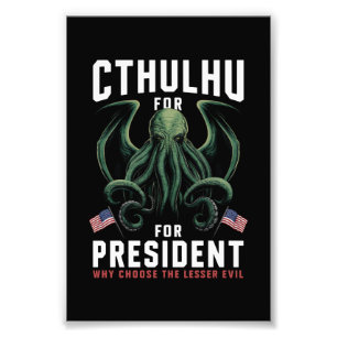 Foto Engraçado Cthulhu para Presidente Eleições 2024