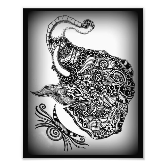 Foto engrandecimento de fotográfico ZenZia elefante (Frente)