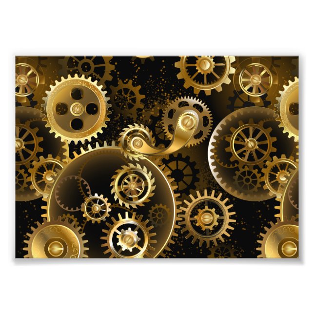 Foto Engrenagens de latão Steampunk perfeitas (Frente)