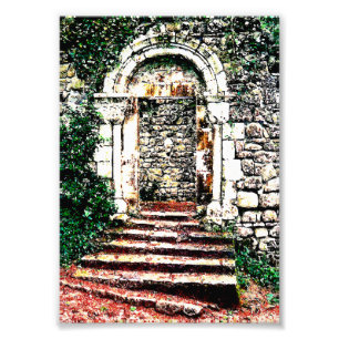 Foto Entrada e escadas da rocha no castelo do Moorish