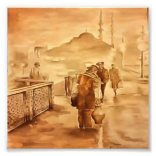 Foto Entrega De Iogurte Em Istambul, Pintura Histórica