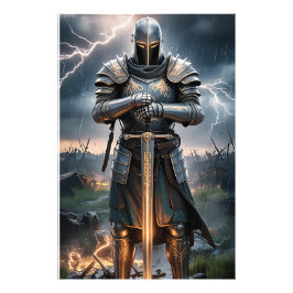 Foto Epic Knight Warrior Digital Poster Medieval Fantas