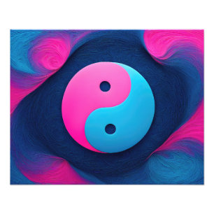 Foto Equilíbrio Geométrico: Padrão Vibrante Yin Yang