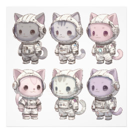 Foto Equipe de Gato Astronauta Fofo – Gatos Espaciais K