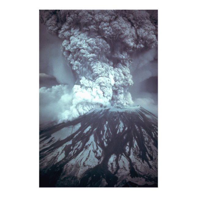 Foto Erupção do Santo Helens Stratovolcano 1980 (Frente)