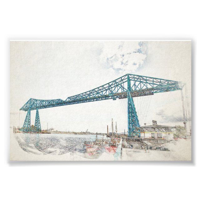 Foto Esboço Artístico da Ponte Transportadora de Middle (Frente)