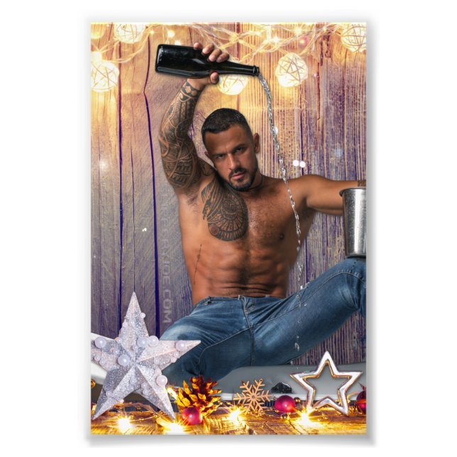 Foto EscorregadioJoe estrelas douradas prateadas luzes  (Frente)