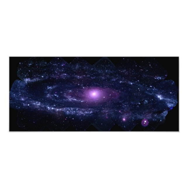 Foto Espaço Ultravioleta Roxo Andromeda Galáxia (Frente)
