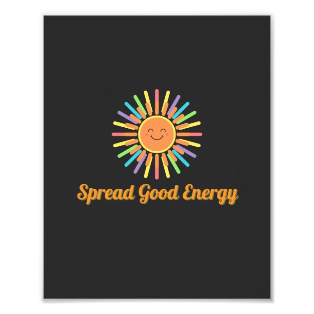 Foto Espalhe boa energia | Design de retrorreflector po (Frente)
