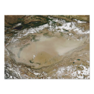 Foto Espane a tempestade no deserto de Taklimakan,