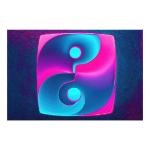 Foto Espiritualidade Radiante: Vibrante Yin Yang Rosa e