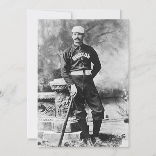 Foto Esportiva Antiga, Jogador de Beisebol de Bost (Frente)