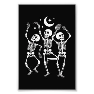 Foto Esqueleto Dançante Feliz Halloween Outono Caveira