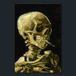 Foto Esqueleto de Fumagem de Van Gogh<br><div class="desc">Foto Impressão com a pintura a óleo de Vincent van Gogh Crânio de um esqueleto com cigarro queimado (1885-86). Um presente excelente para fãs do Poste-impressionismo e da arte holandesa!</div>