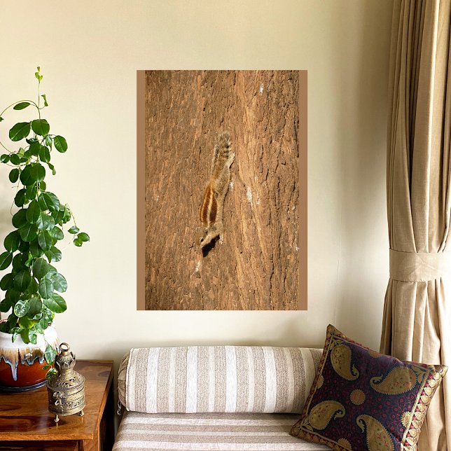 Foto Esquilo de Palma Indiano num tronco de Árvore (Criador carregado)