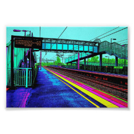 Foto Estação Ferroviária de Tile Hill em Estilo Pop Art