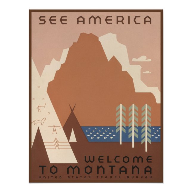 Foto Estado de Montana: Tribos Indianas, Montanhas, Pra (Frente)