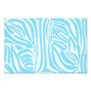 Foto Estampa Ousada de Zebra Azul e Branco
