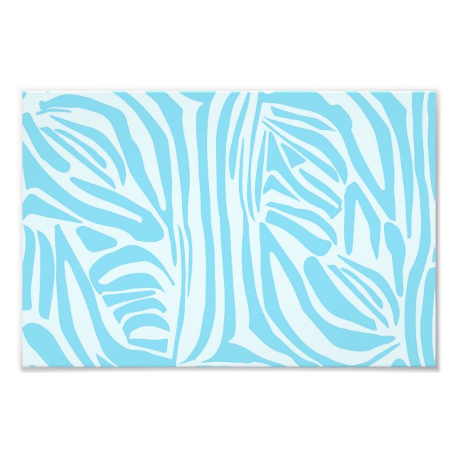 Foto Estampa Ousada de Zebra Azul e Branco (Frente)