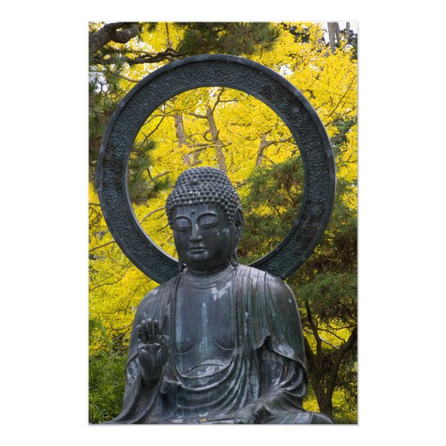 Foto Estátua Buda no Ouro dos Jardins Japoneses (Frente)