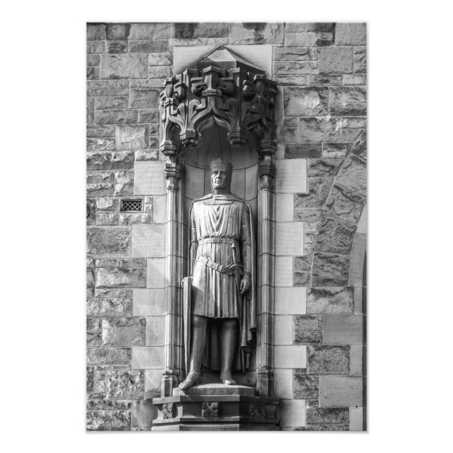 Foto Estátua de Robert, o Bruce no Castelo de Edimburgo (Frente)