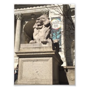 Foto Estátua do Leão da Biblioteca Pública de Nova Iorq