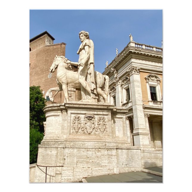Foto Estátua no Capitoline Hill em Roma, Itália (Frente)