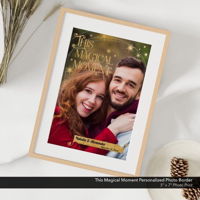 Foto Este Momento Mágico Limite Personalizado 5"x7" (This Magical Moment Photo Print: 5"x7" Personalized Picture Border)