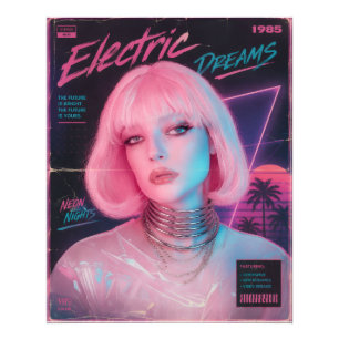 Foto Estética Synthwave Rosa dos Anos 80