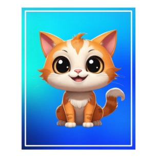 Foto Estilo de Cartoon de Gato Laranja Bonito - 89738