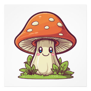 Foto Estilo kawaii bonito, forragem de Mushroom