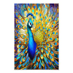 Foto Estilo Nouveau de Peacock de Vidro Mestoso