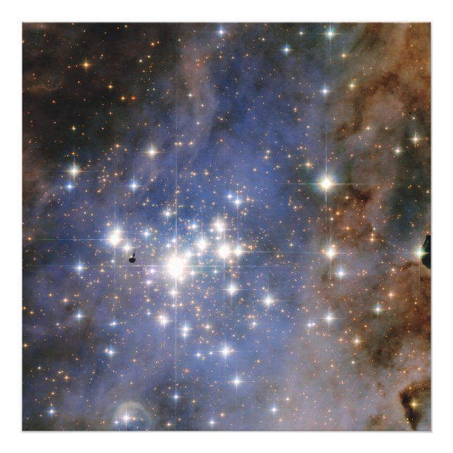 Foto Estrelas de Diamante no Espaço Hubble na Nebulosa  (Frente)